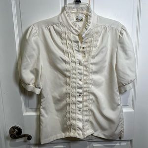 70s Vintage Rhoda Lee Coquette Romantic Top 1970s Blouse